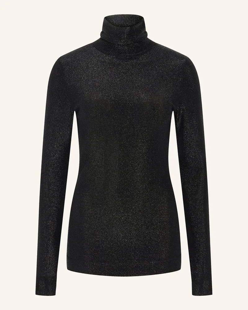SLY 010 Rollkragenpullover ISRA mit Glitzergarn Schwarz