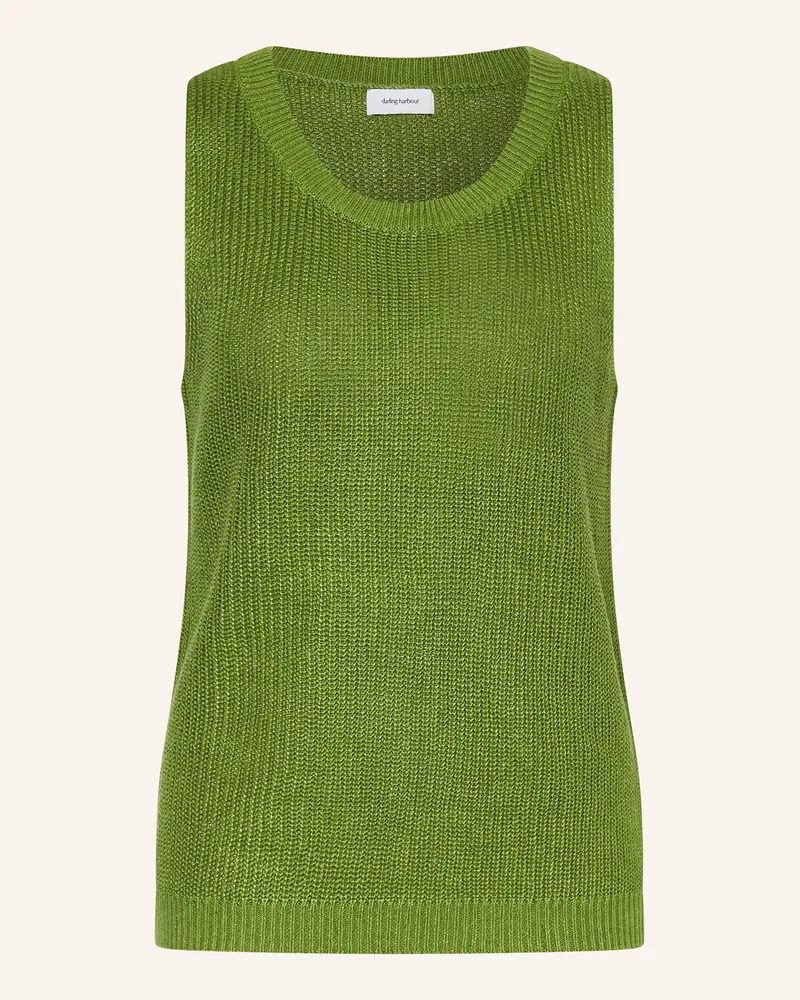 Darling Harbour Stricktop Aus Leinen gruen Grün