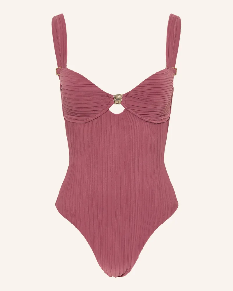 HUGO BOSS Badeanzug Double B rot Dunkelrot