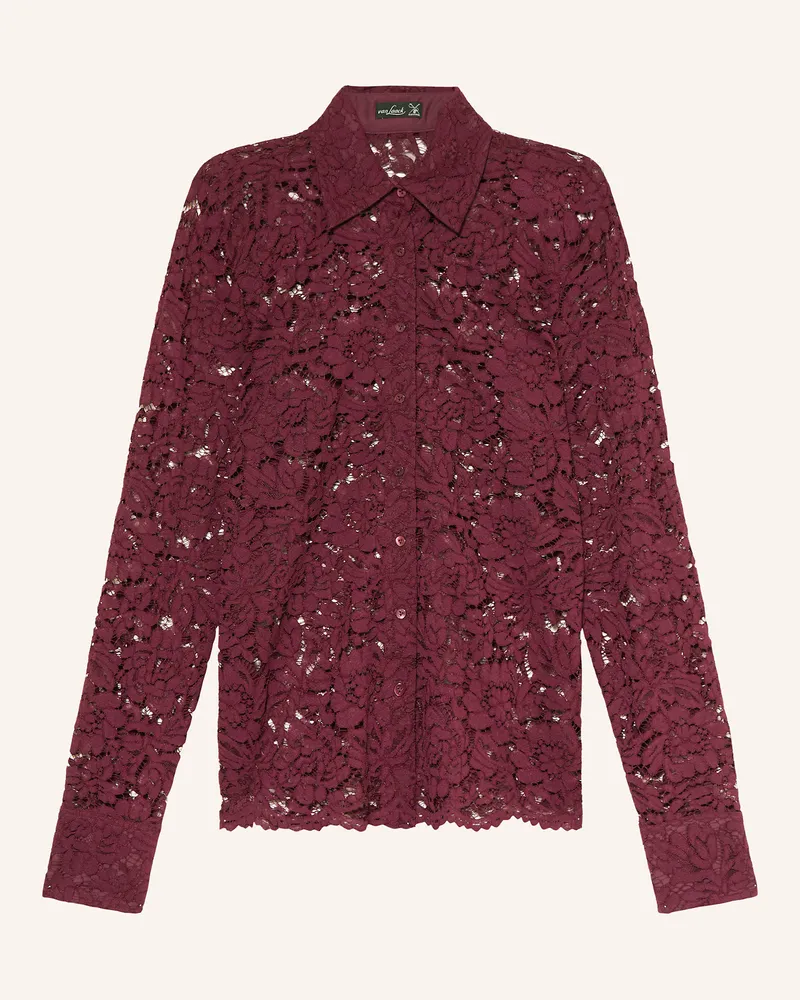 van Laack Hemdbluse VL-CELLAI-O aus Spitze Dunkelrot
