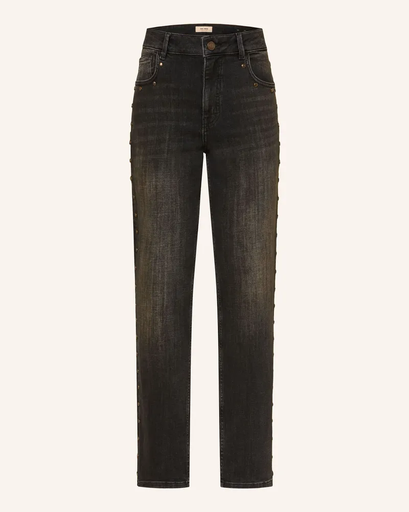 Mos Mosh Straight Jeans Mmrachel Coroni Mit Nieten schwarz 801