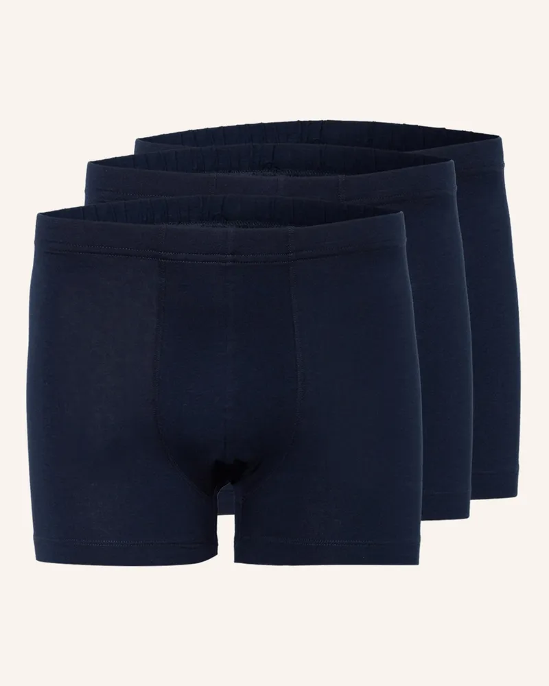 Schiesser 3er-Pack Boxershorts 95/5 blau Dunkelblau