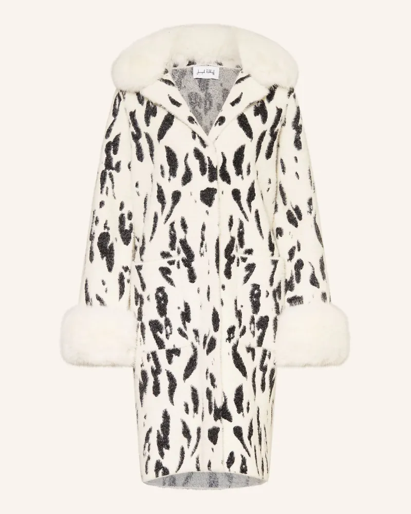 Joseph Ribkoff Mantel mit abnehmbarem Kunstfell Weiss