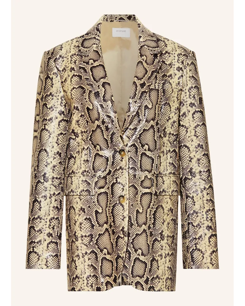 SPORTMAX Lederblazer FIORIGI Beige