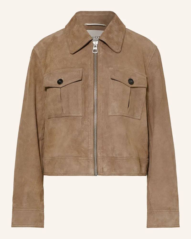 Marc O'Polo Lederjacke braun Hellbraun