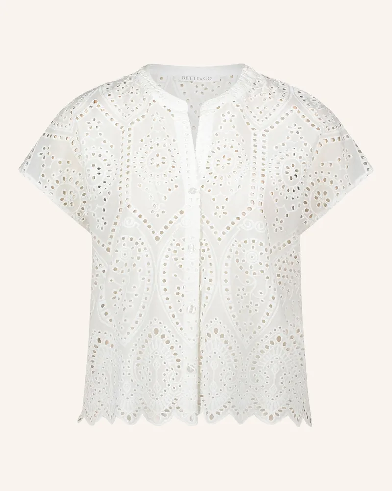Betty Barclay Bluse Aus Lochspitze weiss Weiss