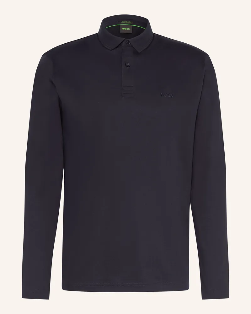 HUGO BOSS Jersey-Poloshirt Pirol Regular Fit blau Dunkelblau