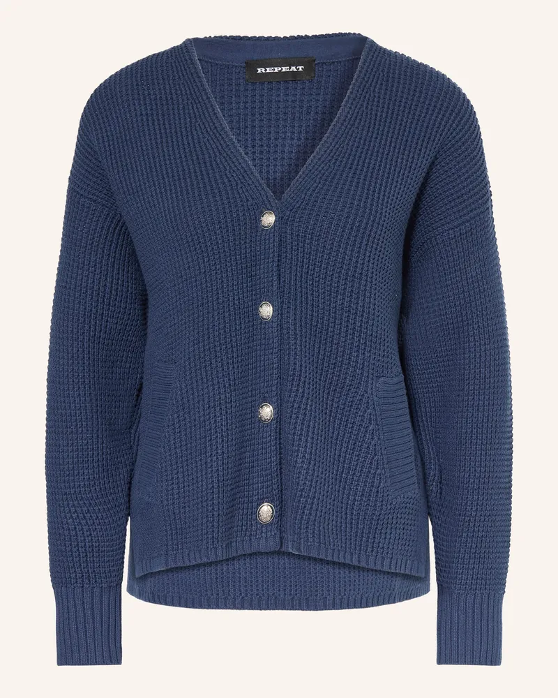 Repeat Strickjacke Dunkelblau