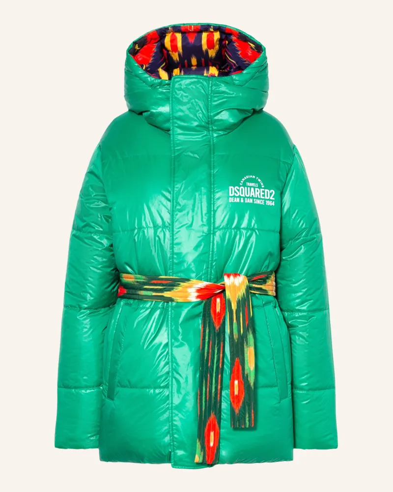 Dsquared2 Daunenjacke zum Wenden Grün