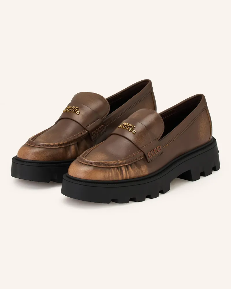 Marc Jacobs Plateau-Loafer THE FRANKIE LOAFER Braun