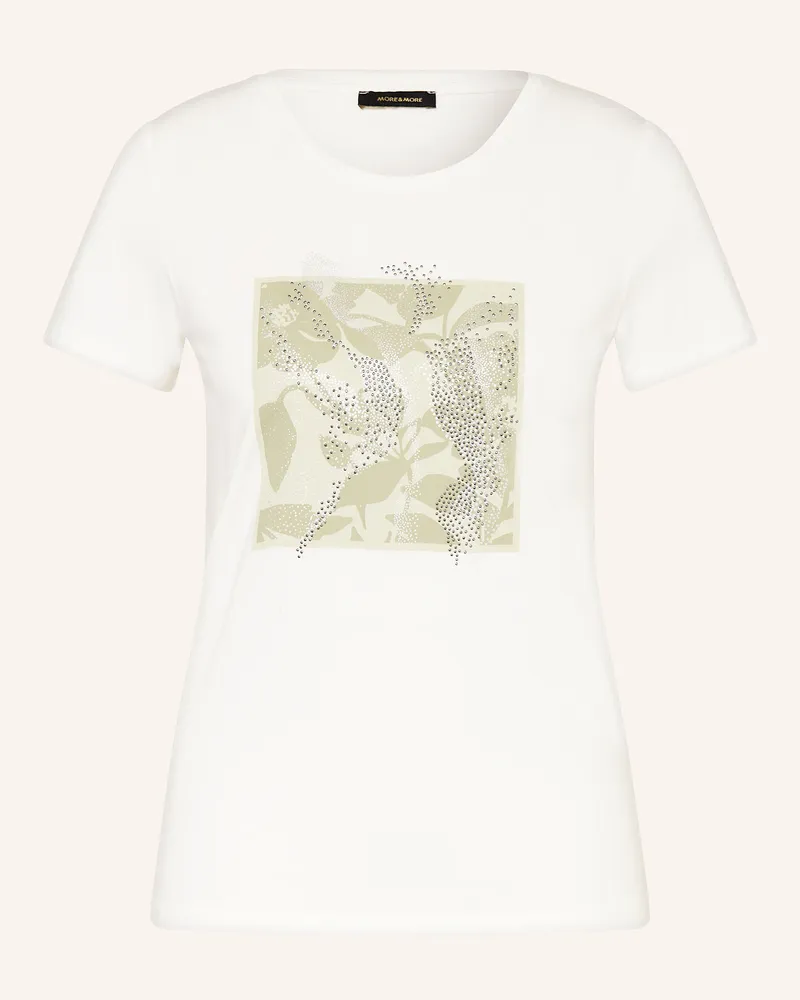 More & More T-Shirt mit Schmucksteinen Weiss