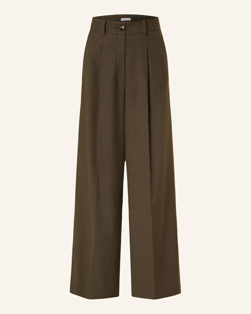 Mrs & HUGS Marlenehose braun Dunkelbraun