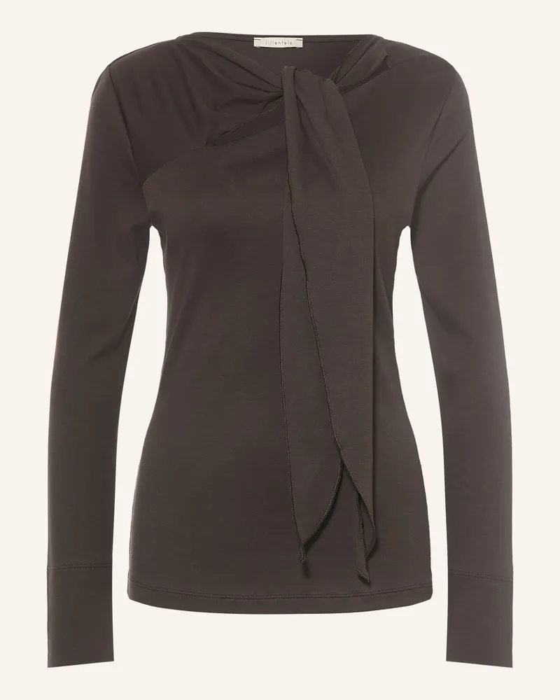 lilienfels Longsleeve Mit Schluppe braun Dunkelbraun