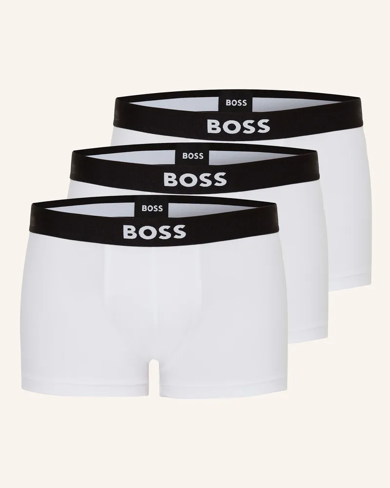 HUGO BOSS 3er-Pack Boxershorts ONE Weiss