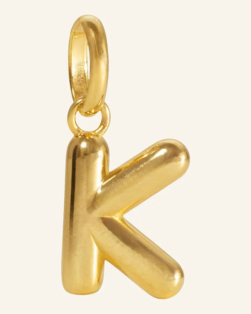 POMPIDOU Anhänger Puffy Letter K By Glambou gold Gold