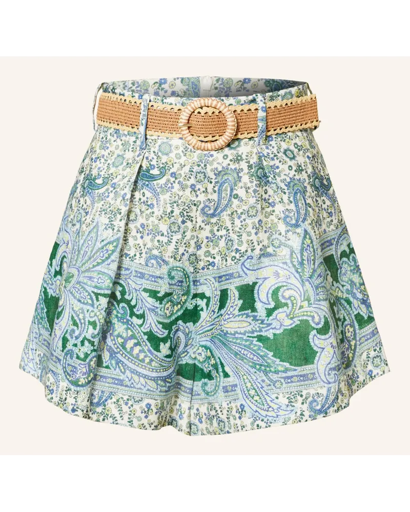 Zimmermann Leinenshorts OTTIE Gruen