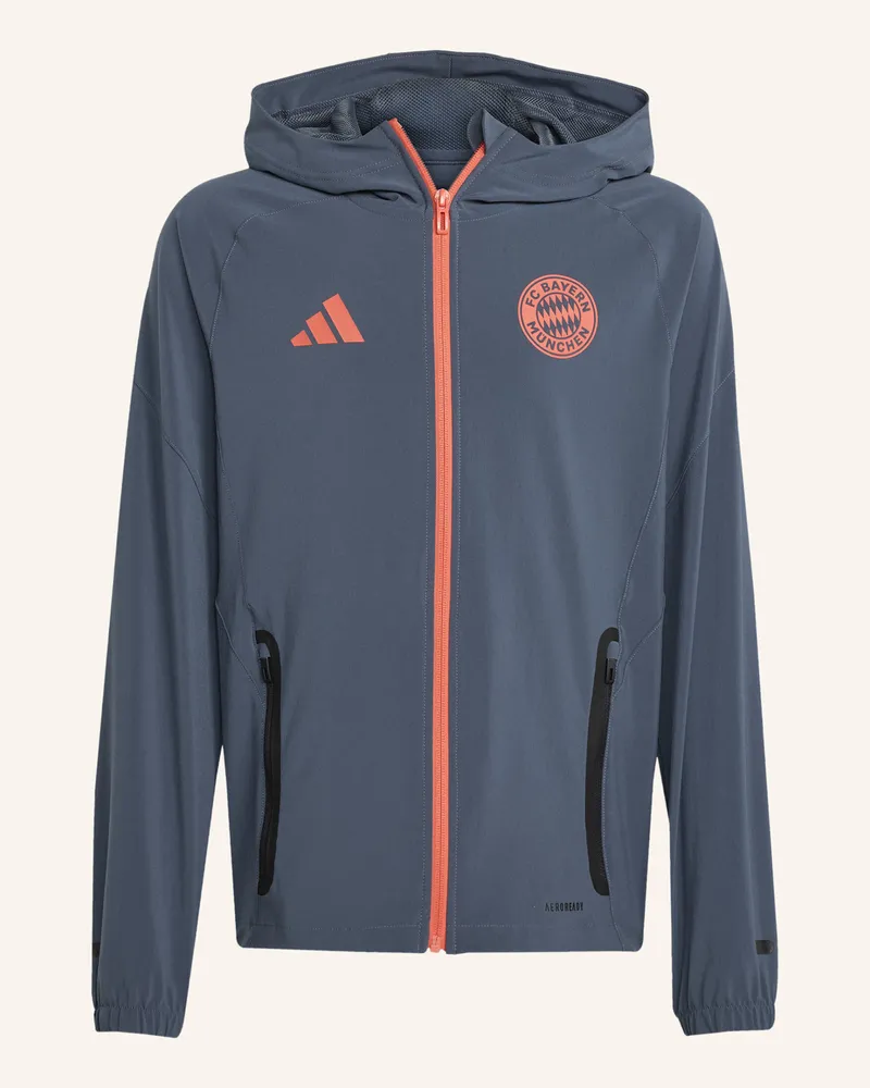 adidas FC BAYERN MÜNCHEN TIRO 25 COMPETITION VIS TECH TRAVEL JACKE FÜR KINDER Grau