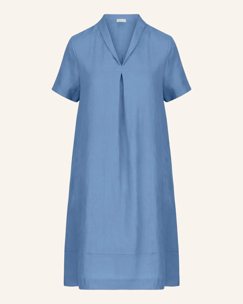 Mint & Mia Kurzes Leinen Kleid blau Hellblau