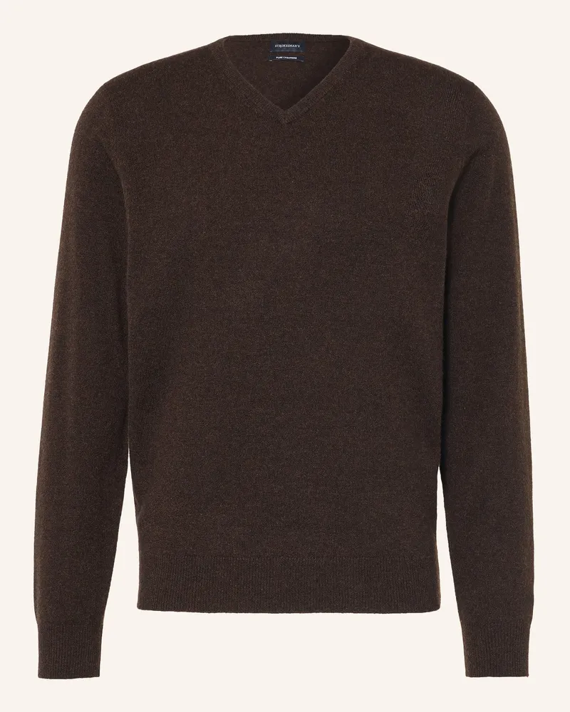 Strokesman's Strokesman Cashmere-Pullover braun Dunkelbraun