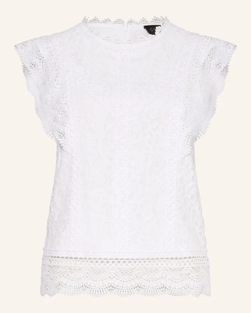 S.Oliver Blusentop aus Spitze Weiss