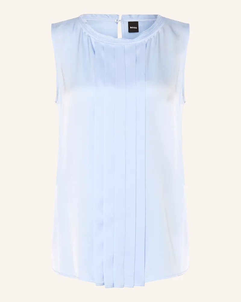 HUGO BOSS Blusentop BEMIULA aus Seide Hellblau