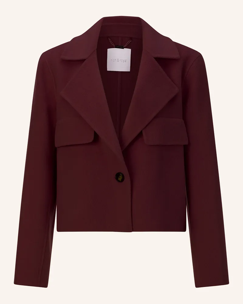 Rich&Royal Kastenjacke BOXY Dunkelrot