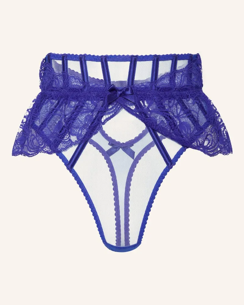 Agent Provocateur String ROZLYN mit abnehmbaren Strumpfhaltern Blau