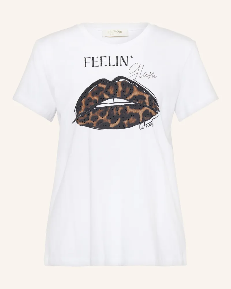 CATNOIR T-Shirt mit Schmucksteinen Weiss