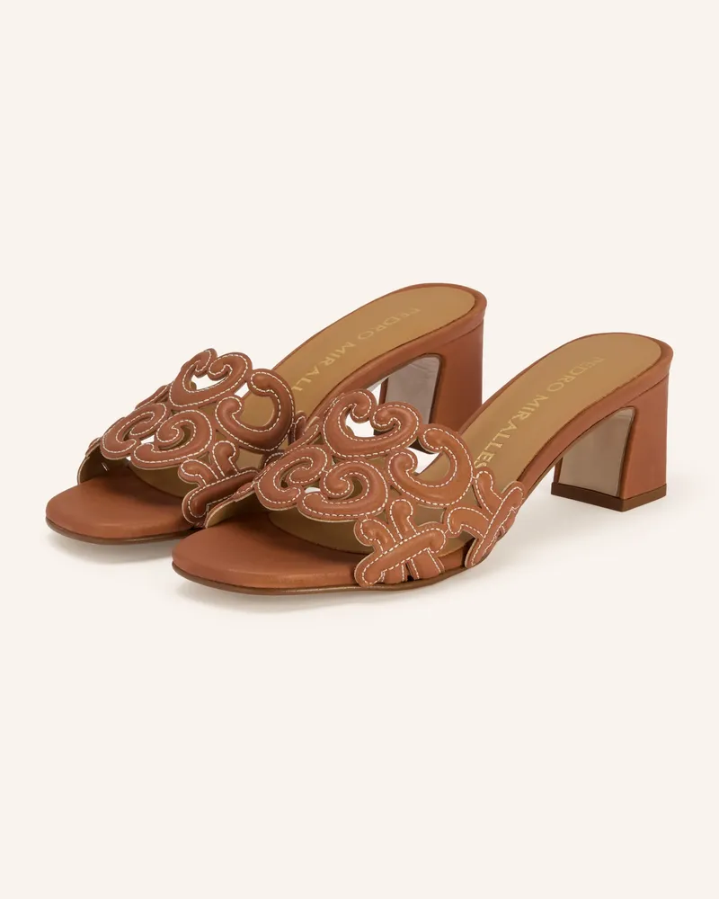 Pedro Miralles Mules Atenea Mit Cut-Outs braun Braun