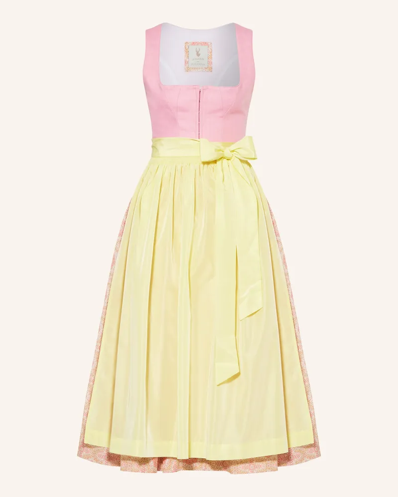 Johann & Johanna Dirndl Mit Leinen rosa Rosa