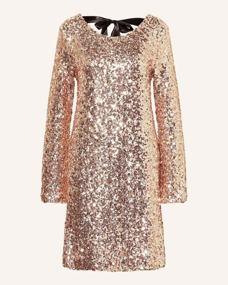 Miss Goodlife Kleid Mit Pailletten beige Roségold