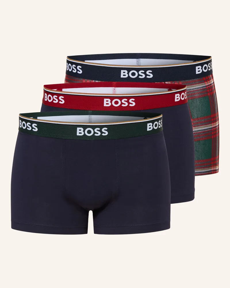 HUGO BOSS 3er-Pack Boxershorts Power rot Dunkelrot
