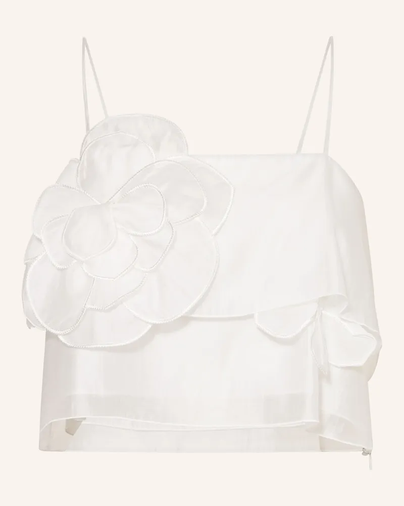 Mrs & HUGS Cropped-Blusentop weiss Weiss