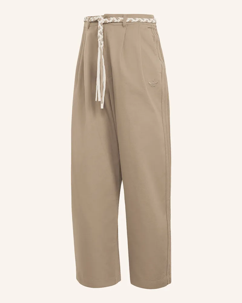 adidas Hose Resort S Mit Galonstreifen gruen Taupe