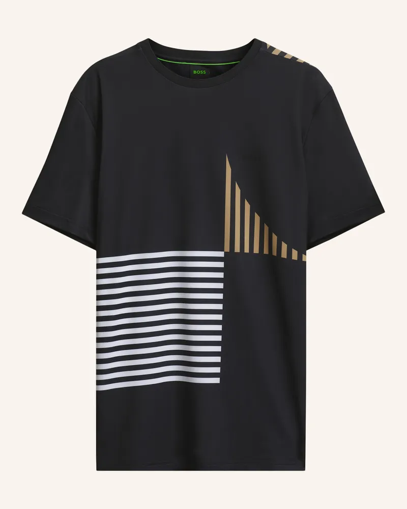HUGO BOSS T-Shirt Tee Striped c1 Regular Fit schwarz Schwarz