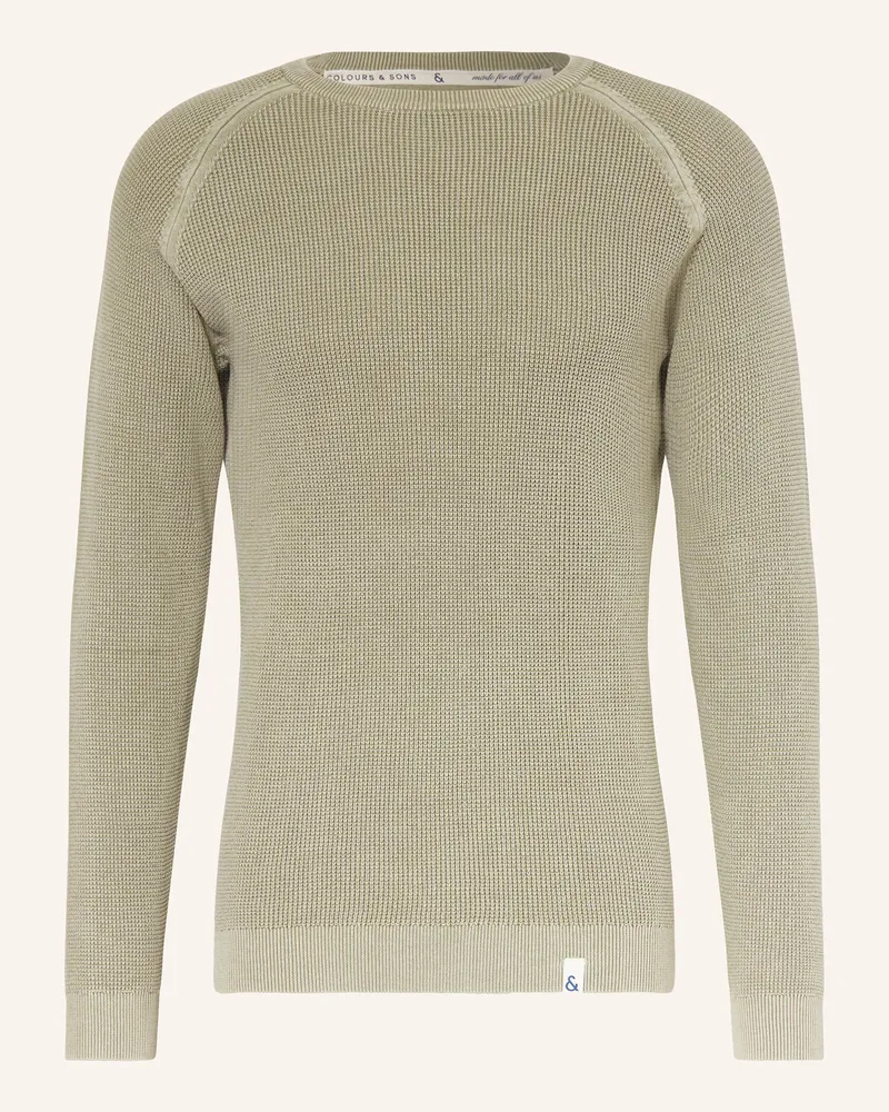 colours & sons Pullover Hellgrün