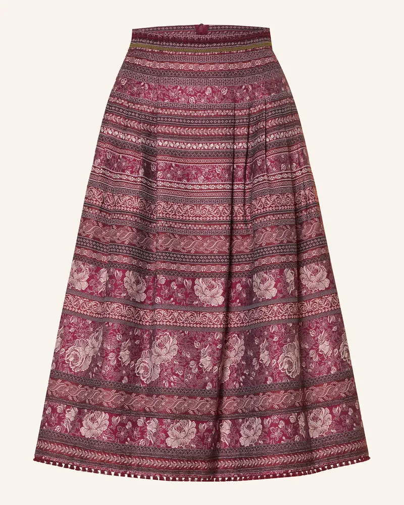Hammerschmid Jacquard-Trachtenrock LINDAU Dunkelrot