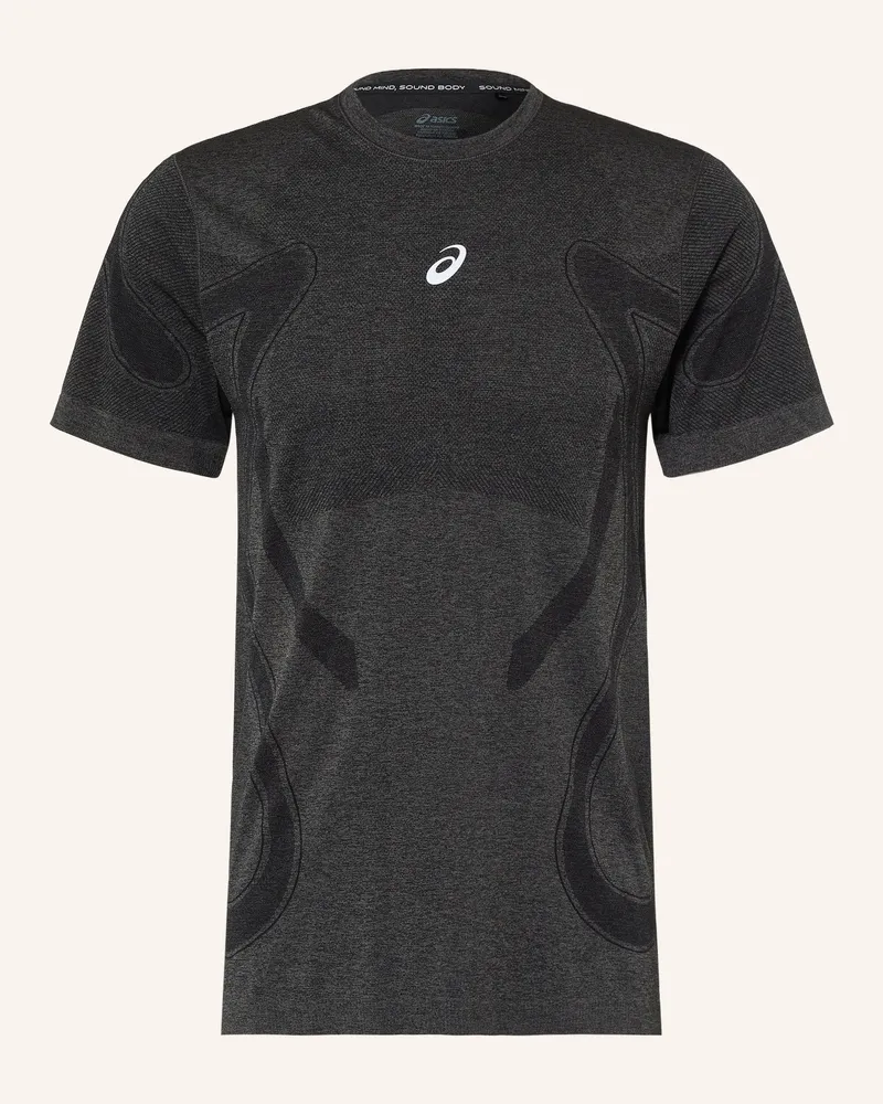 Asics Laufshirt Road Seamless Ss schwarz Schwarz