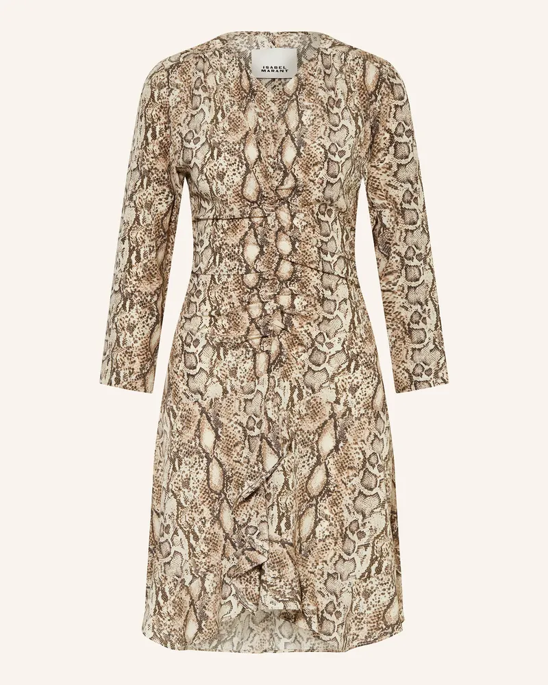 Isabel Marant Cocktailkleid OCTAVIA aus Seide mit 3/4-Arm Beige