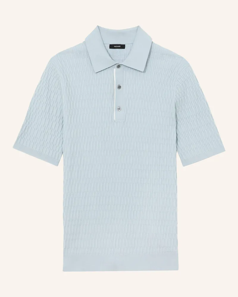 Reiss Strick-Poloshirt Era blau Hellblau