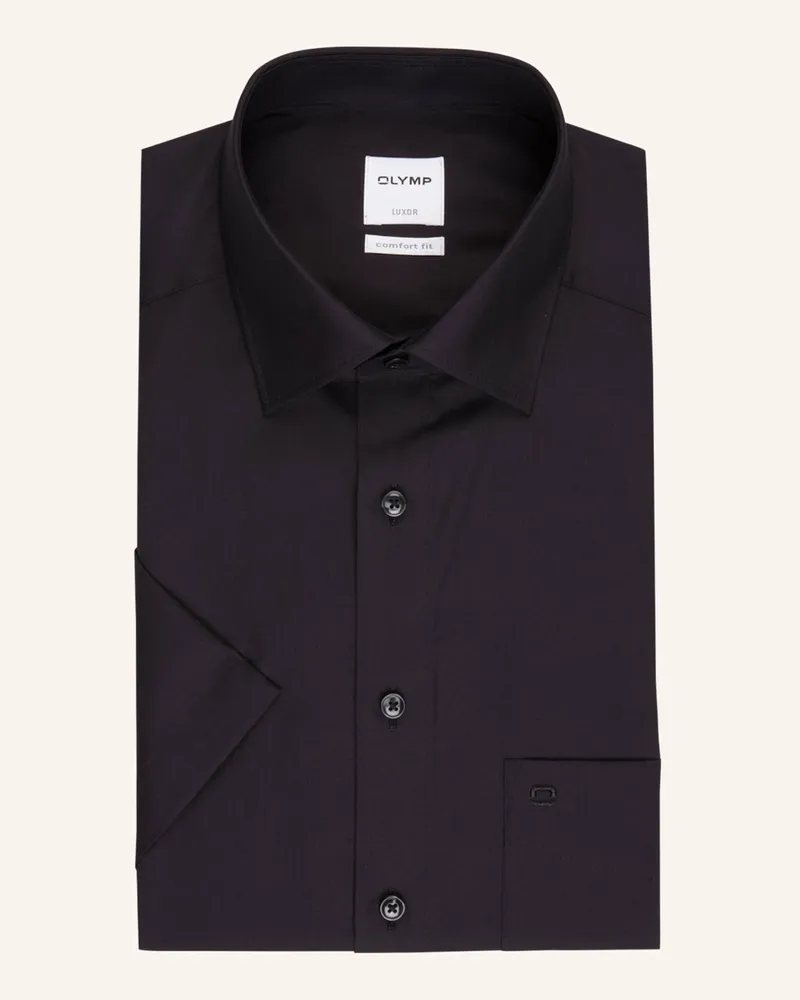 Olymp Kurzarm-Hemd Luxor comfort fit Schwarz