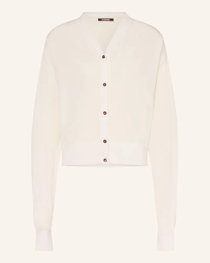 Jacquemus Strickjacke Le Cardigan Brode beige Ecru