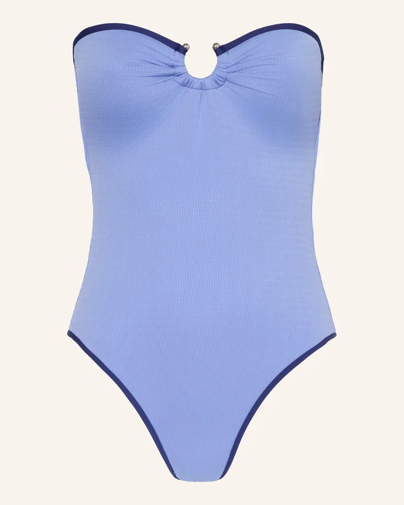 Seafolly Australia Bandeau-Badeanzug Beach Bound blau Hellblau