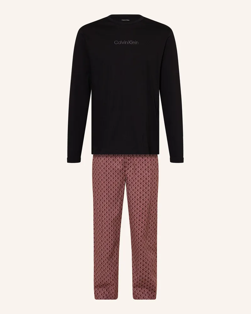 Calvin Klein Schlafanzug schwarz Schwarz