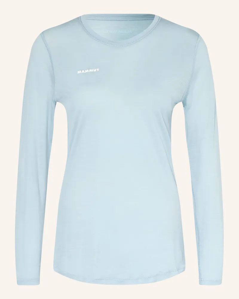 Mammut Longsleeve TREE WOOL mit Merinowolle Hellblau
