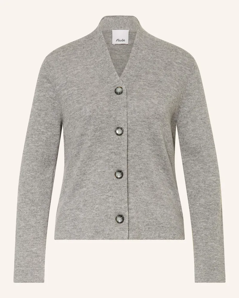 ALLUDE Strickjacke mit Cashmere Grau