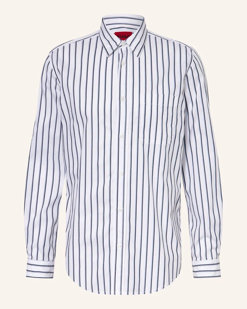 HUGO BOSS Hemd ERILLO Oversize Fit Weiss