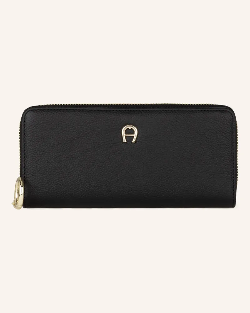 Aigner Geldbörse schwarz Schwarz