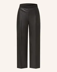 MAC Jeans Culotte CHIARA SMART in Lederoptik Schwarz