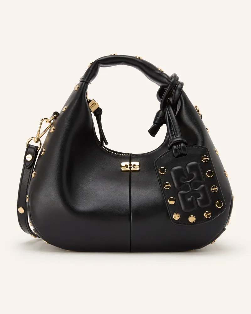 Ganni Handtasche Mit Nieten rot Schwarz